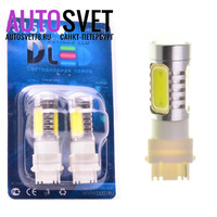 Лампа светодиодная W27W 3156 - 4Led High-Power + Линза 9.5Вт